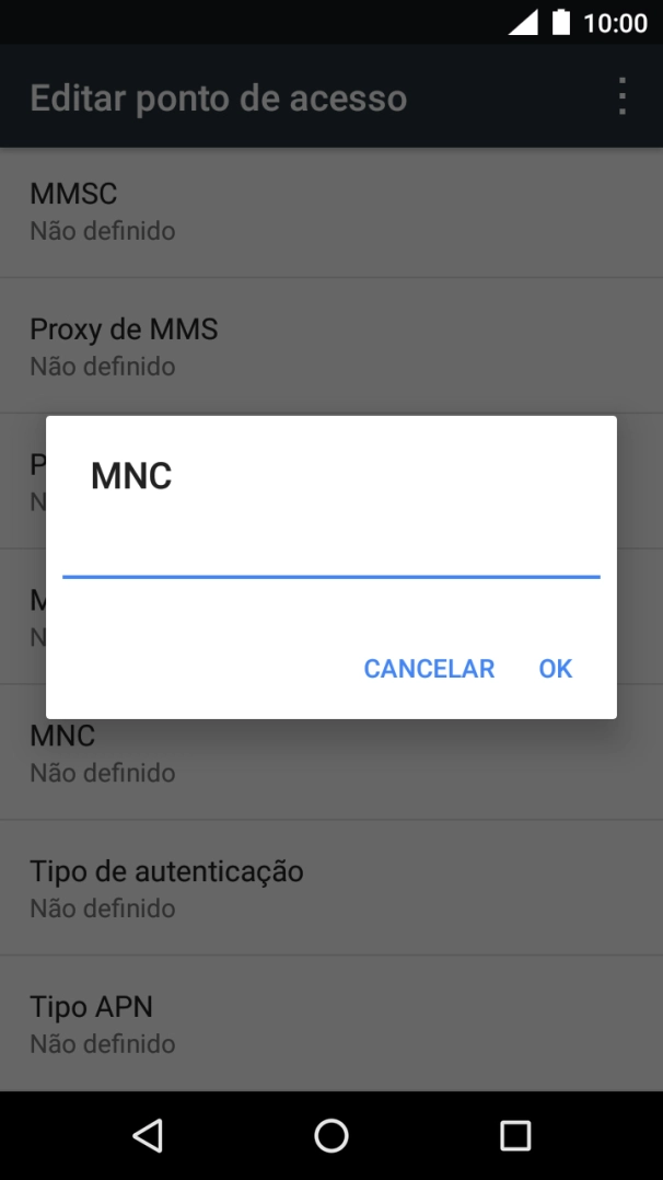 Introduza 01 e prima OK.