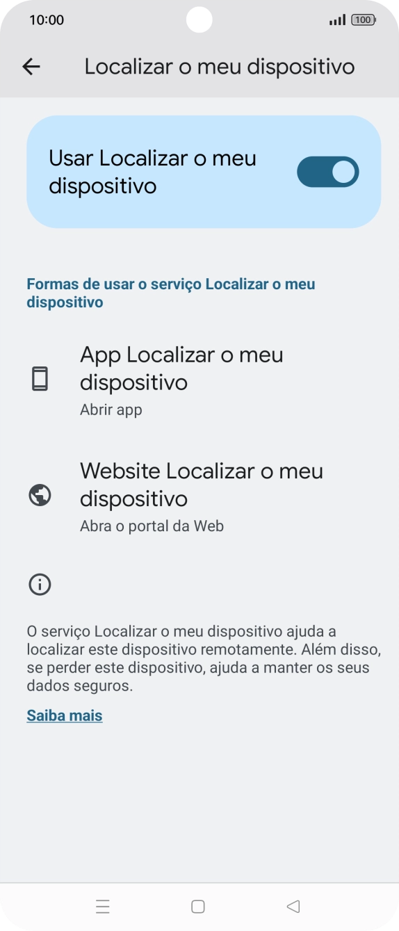 Prima a tecla de início para terminar e voltar ao ecrã inicial.