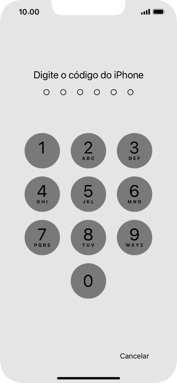 Utilize o código de bloqueio de telefone que criou.