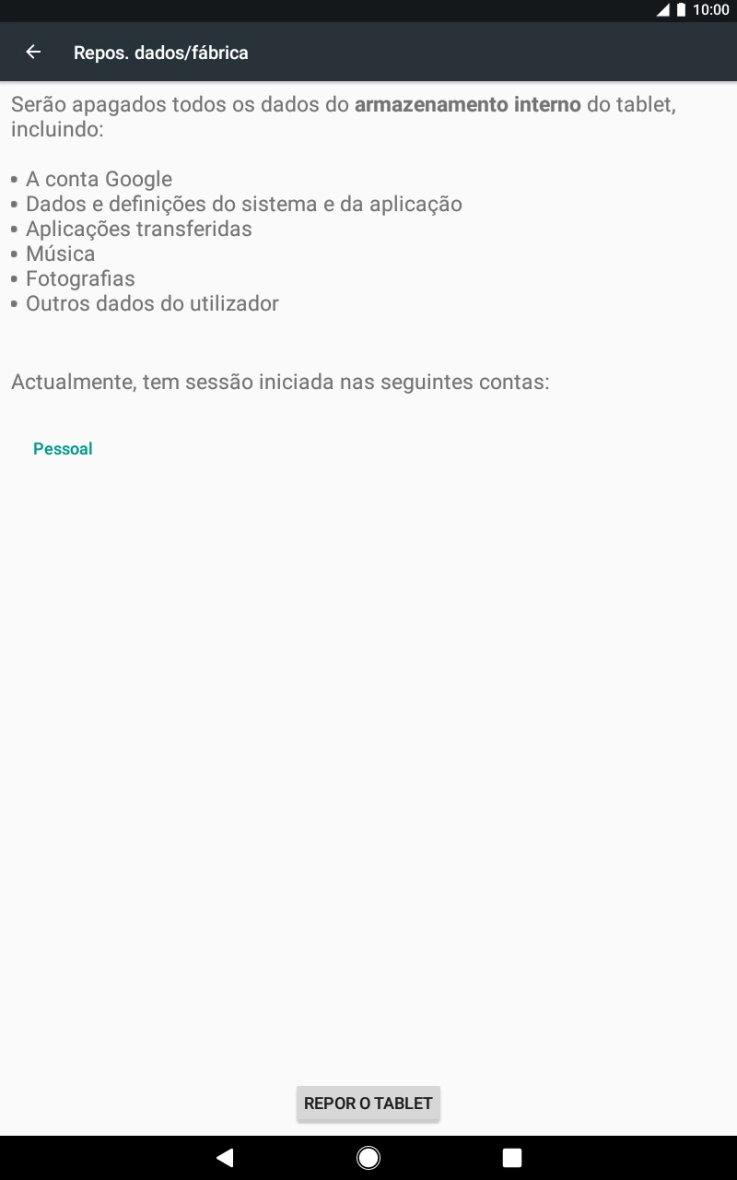 Prima REPOR O TABLET.