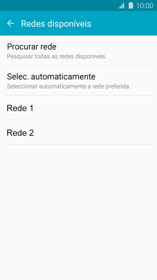 Para selecionar a rede automaticamente, prima Selec. automaticamente.