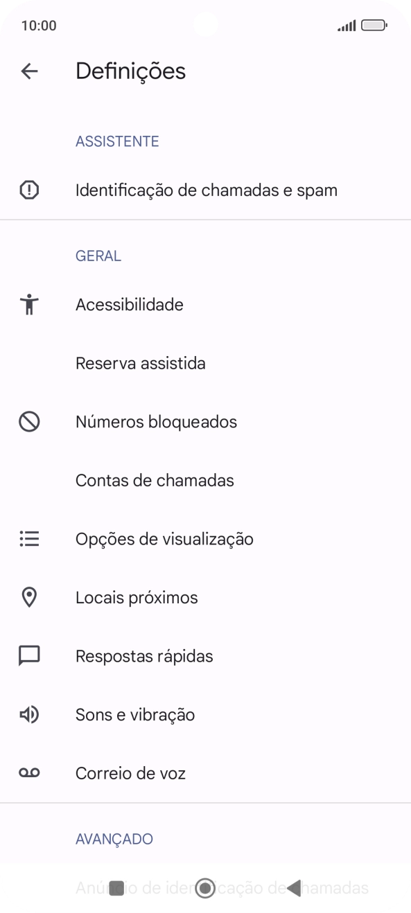 Prima Correio de voz.