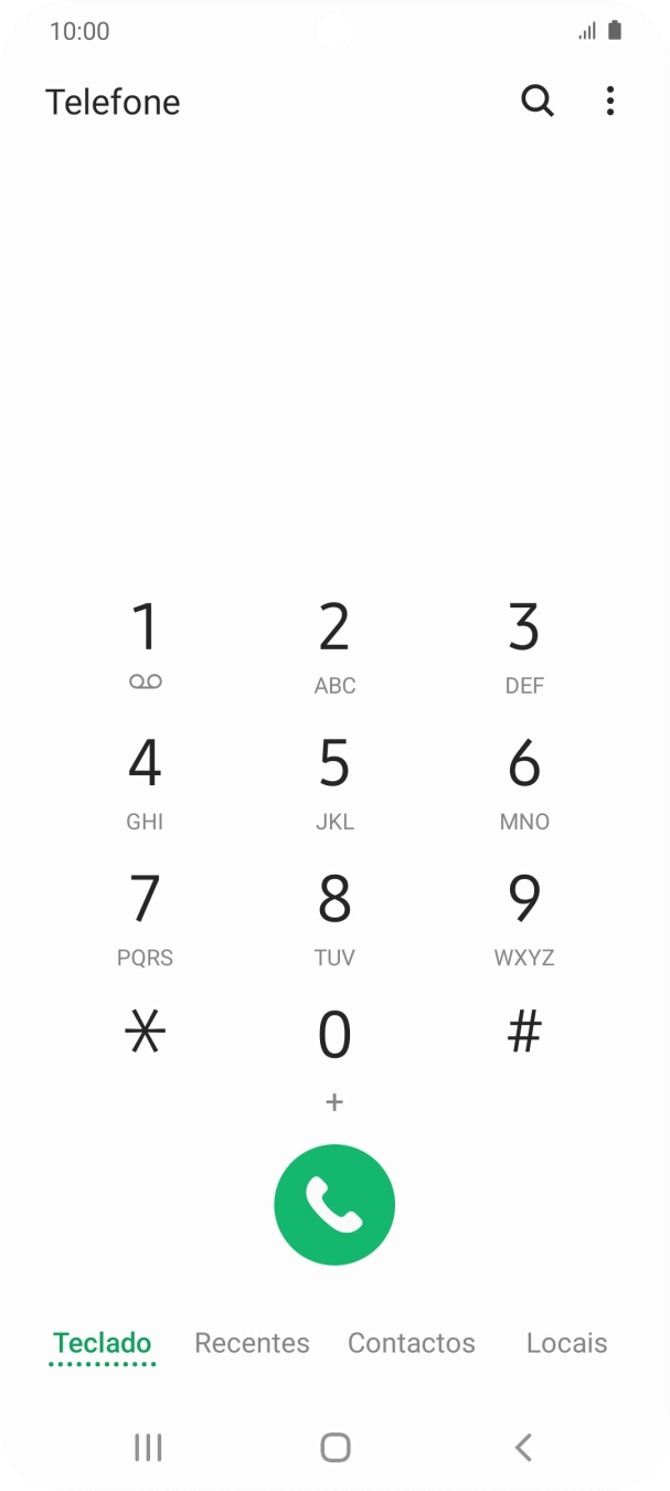 Prima o ícone de menu.