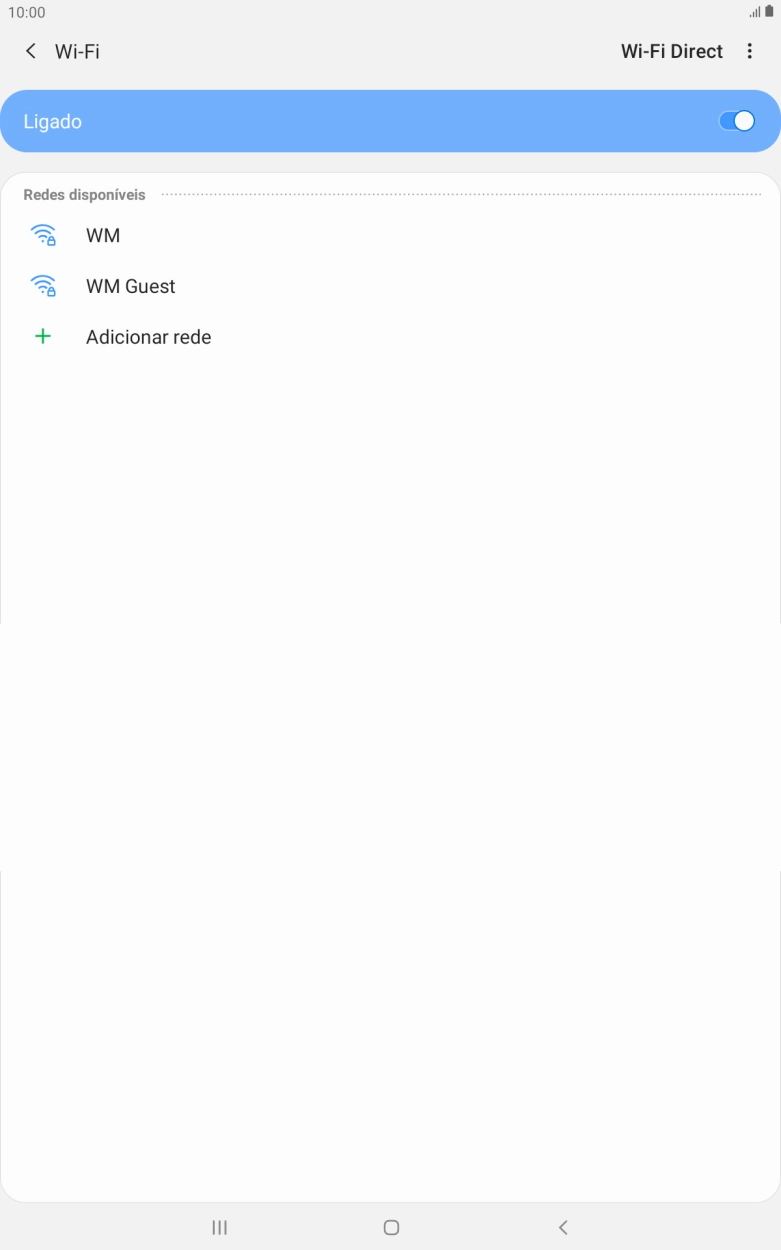 Prima a rede Wi-Fi pretendida.