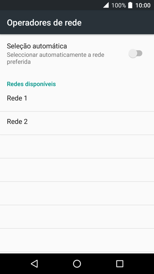 Prima a rede pretendida.