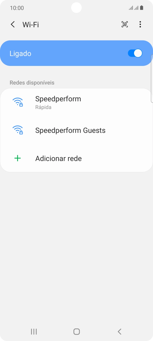 Prima a rede Wi-Fi pretendida.
