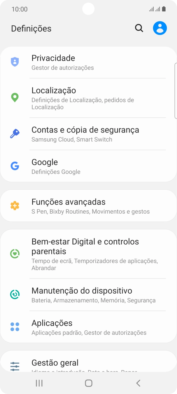 Prima Contas e cópia de segurança.