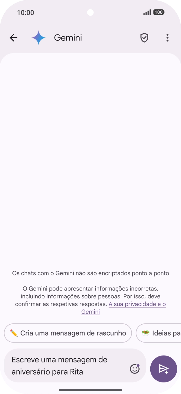 Escreva ou diga com as suas palavras qual o assunto que pretende usar.