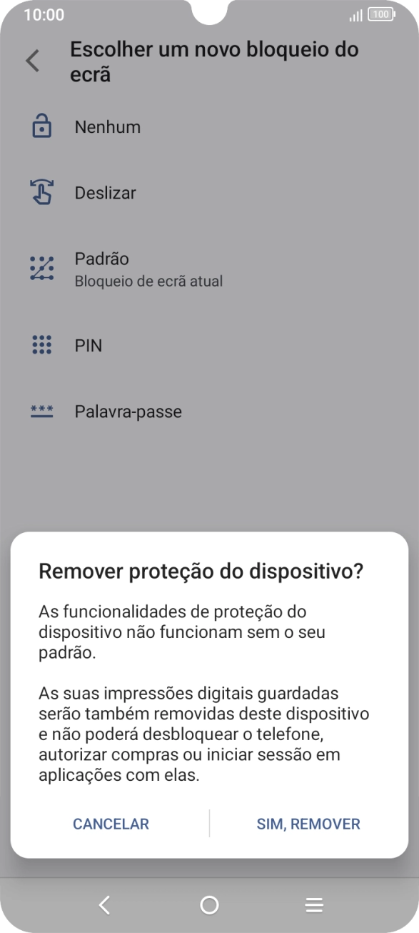 Prima SIM, REMOVER.