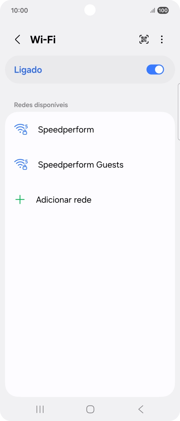 Prima a rede Wi-Fi pretendida.