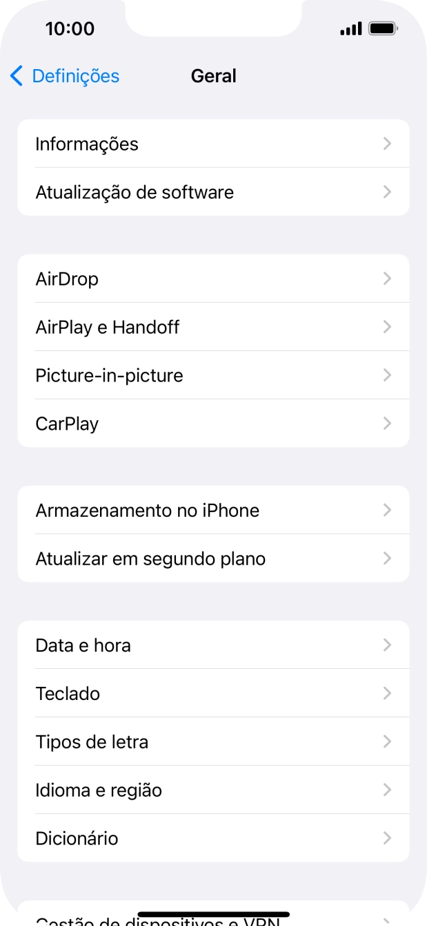 Prima Atualizar em segundo plano.