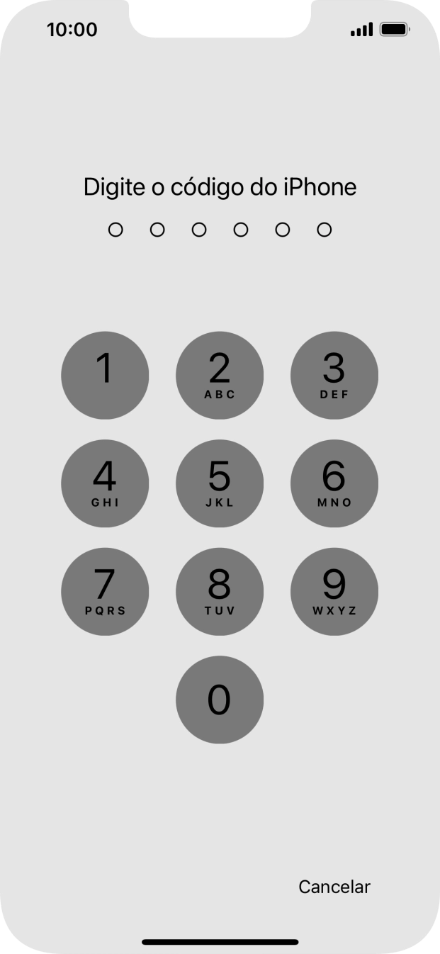 Utilize o código de bloqueio de telefone que criou. A app está agora bloqueada.