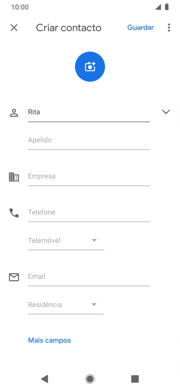 Prima Apelido, e introduza o apelido pretendido.