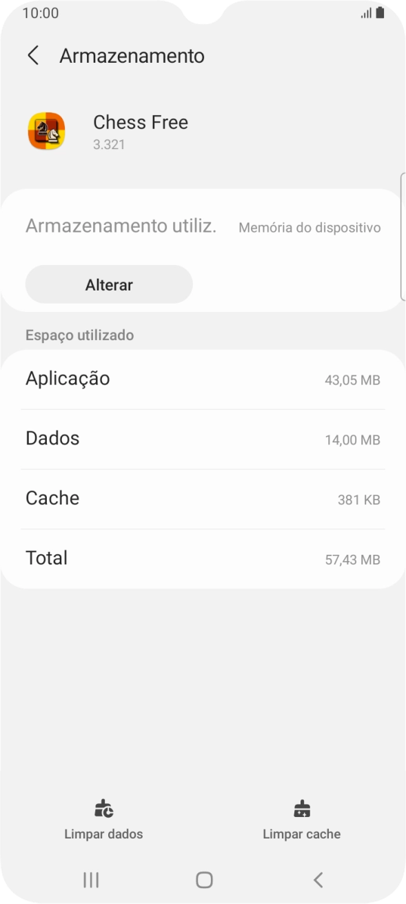 Prima Limpar cache.