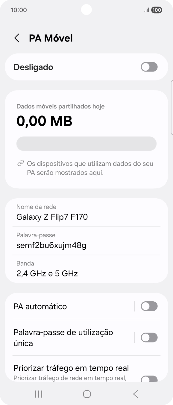 Prima Nome da rede.
