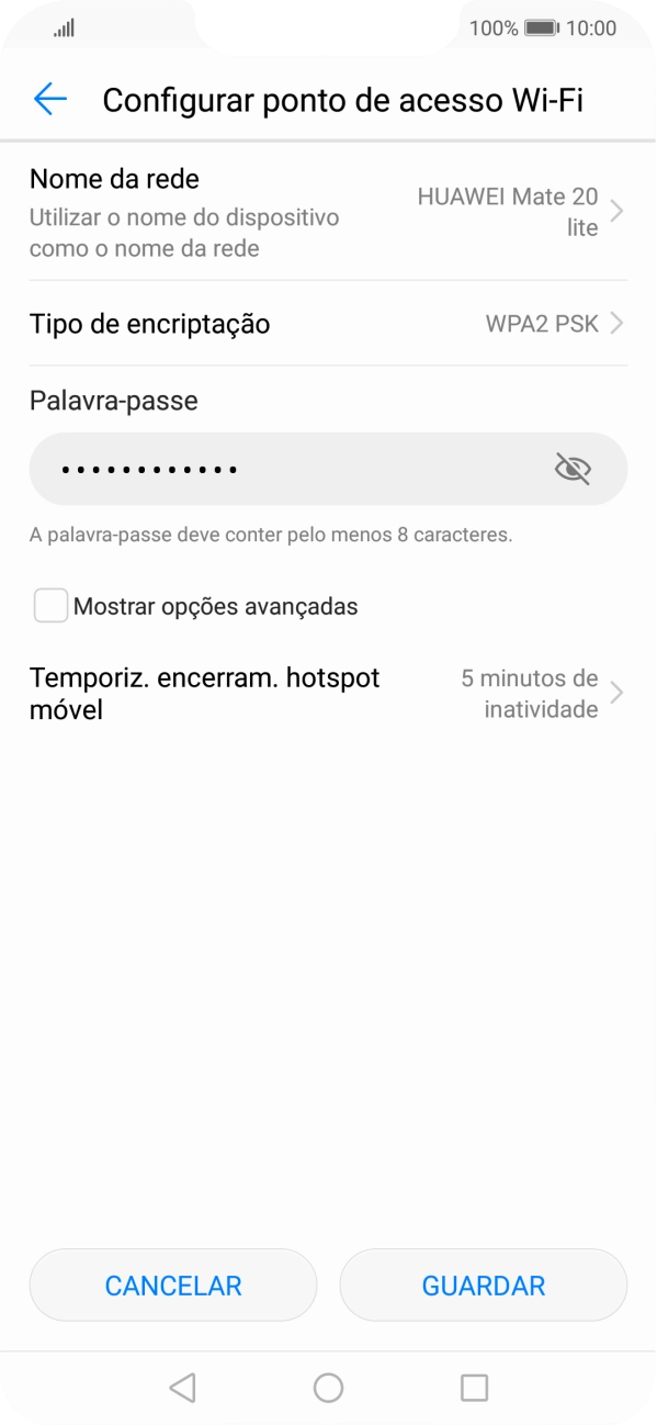 Prima Nome da rede.