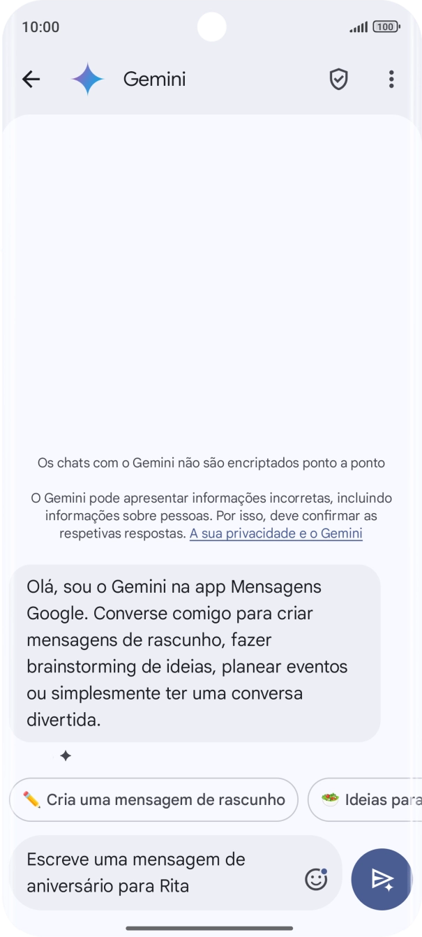 Escreva ou diga com as suas palavras qual o assunto que pretende usar.