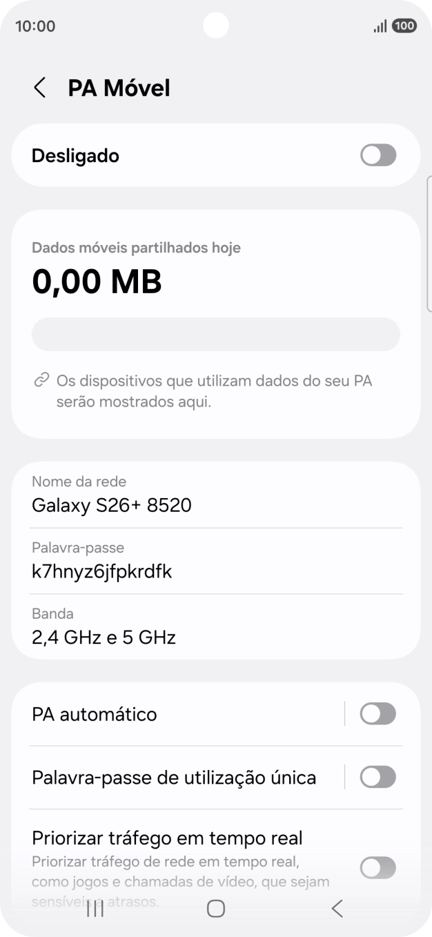Prima Nome da rede.