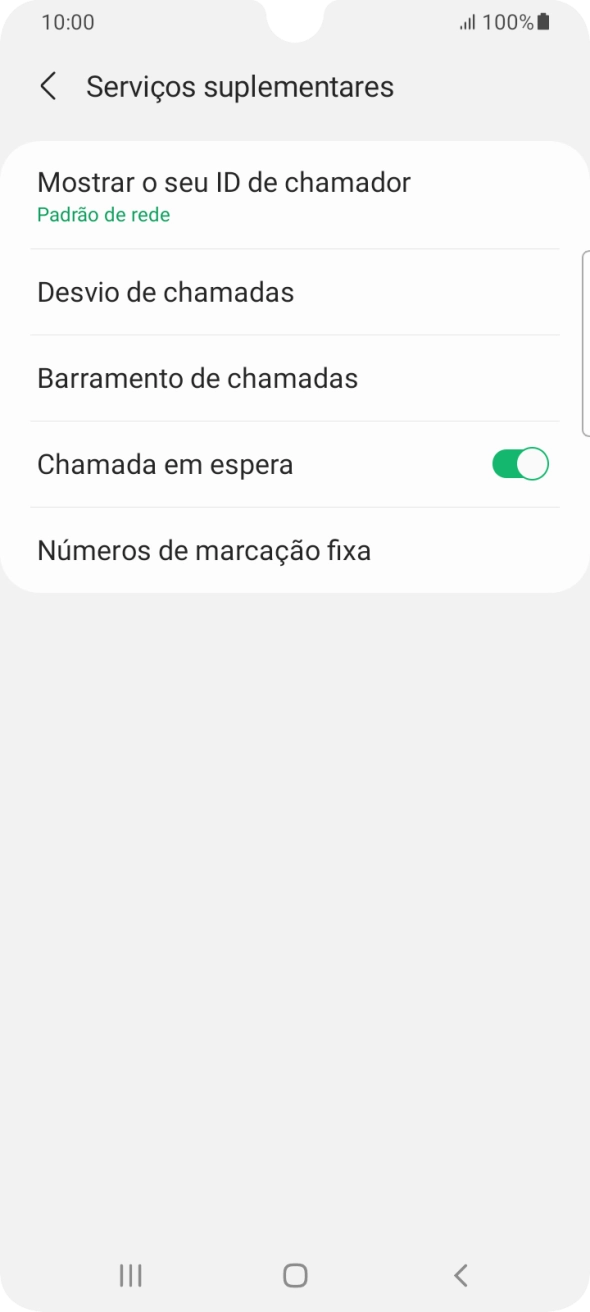 Prima Desvio de chamadas sob o cartão SIM pretendido.