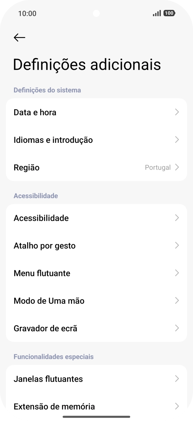 Prima Data e hora.