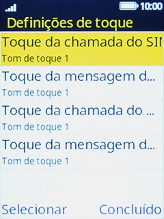 Escolha Toque da chamada do SIM1.