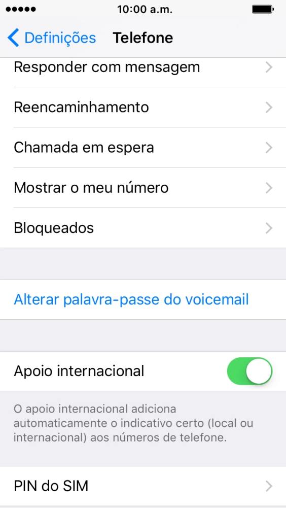 Prima PIN do SIM.