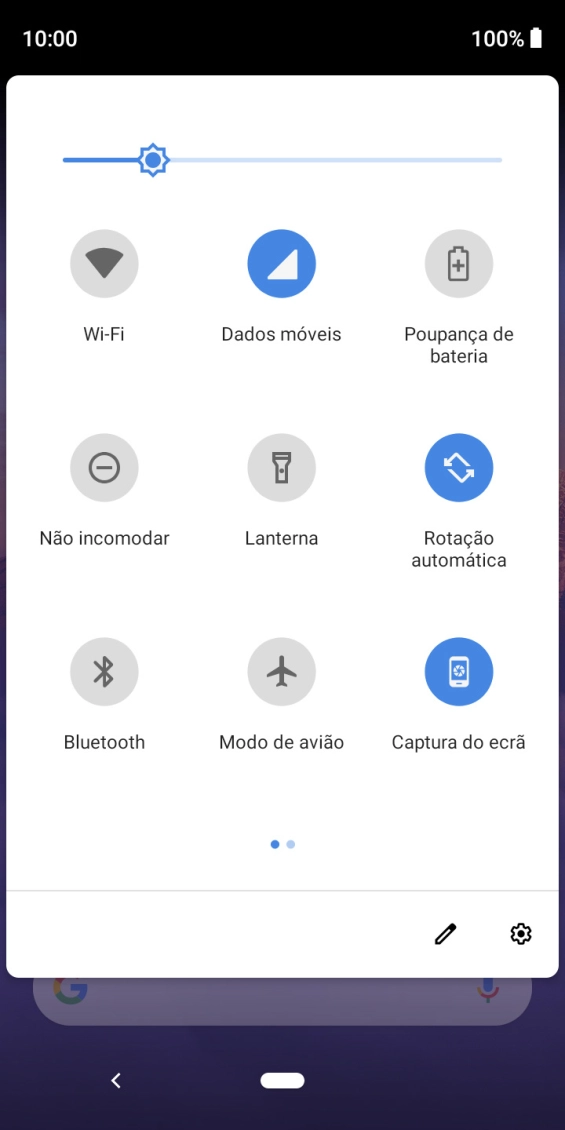 Prima o ícone de definições.
