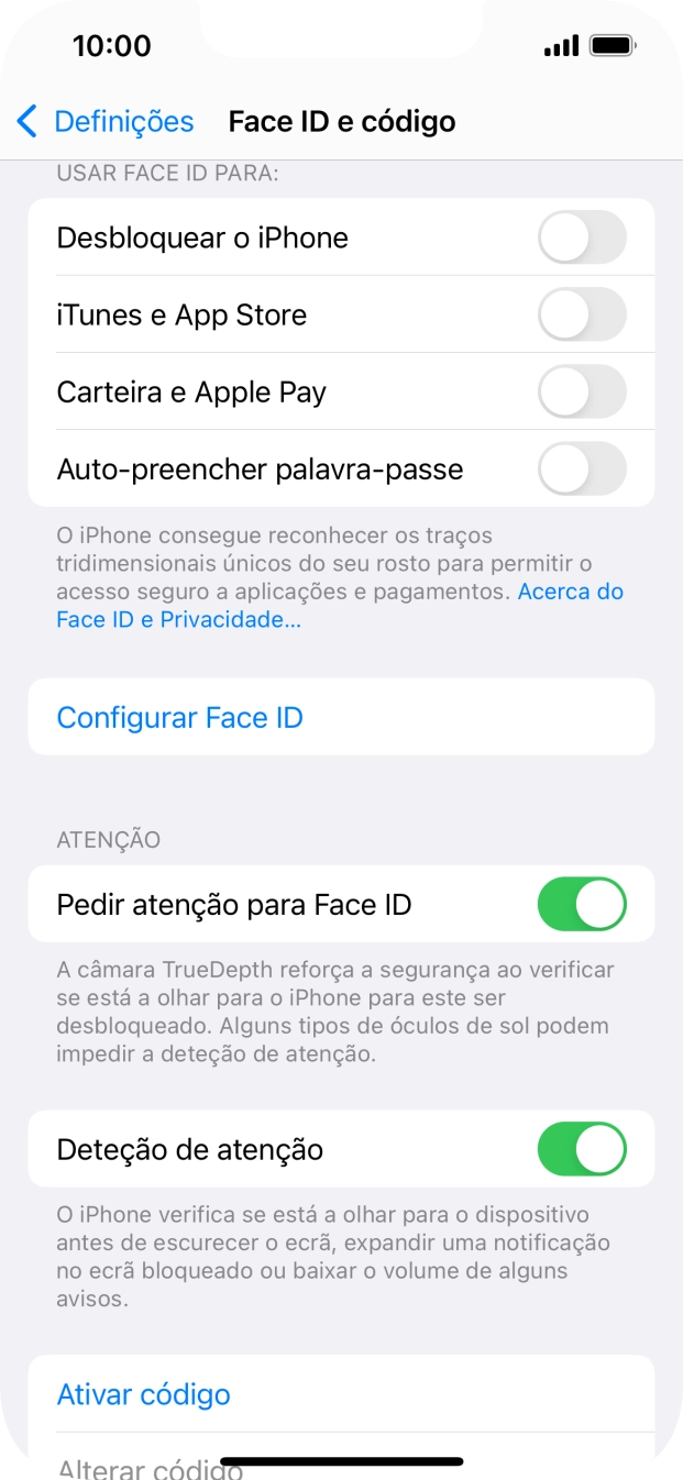 Prima Configurar Face ID.