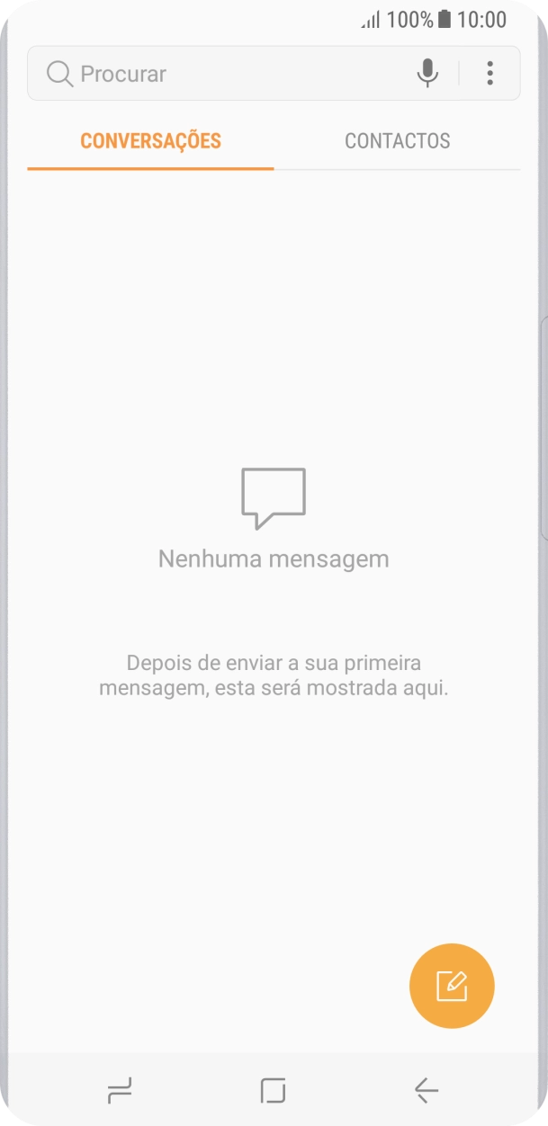 Prima o ícone de nova mensagem.