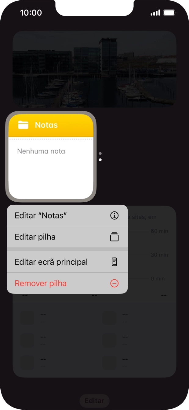 Prima Editar pilha.