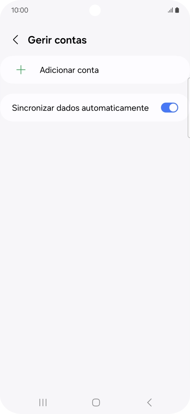 Prima Adicionar conta.
