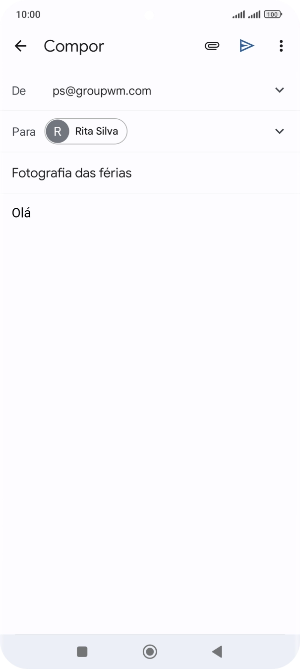 Prima o ícone de anexo.