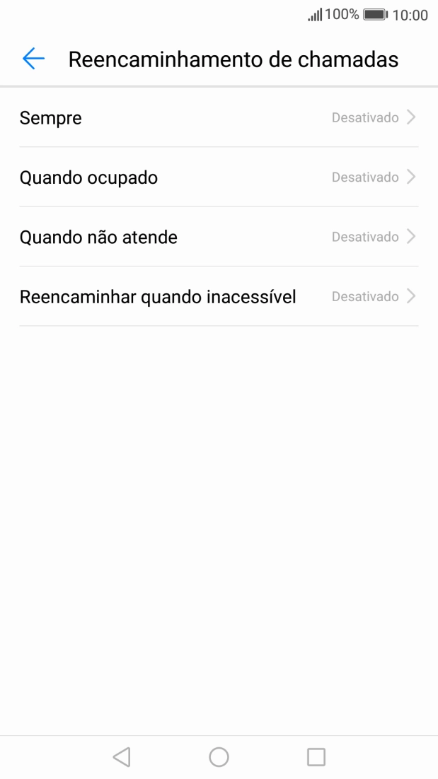 Prima o tipo de desvio pretendido.