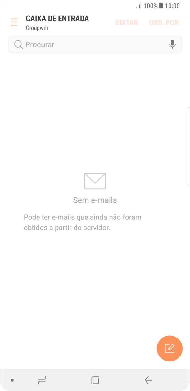 Prima o ícone de novo e-mail.