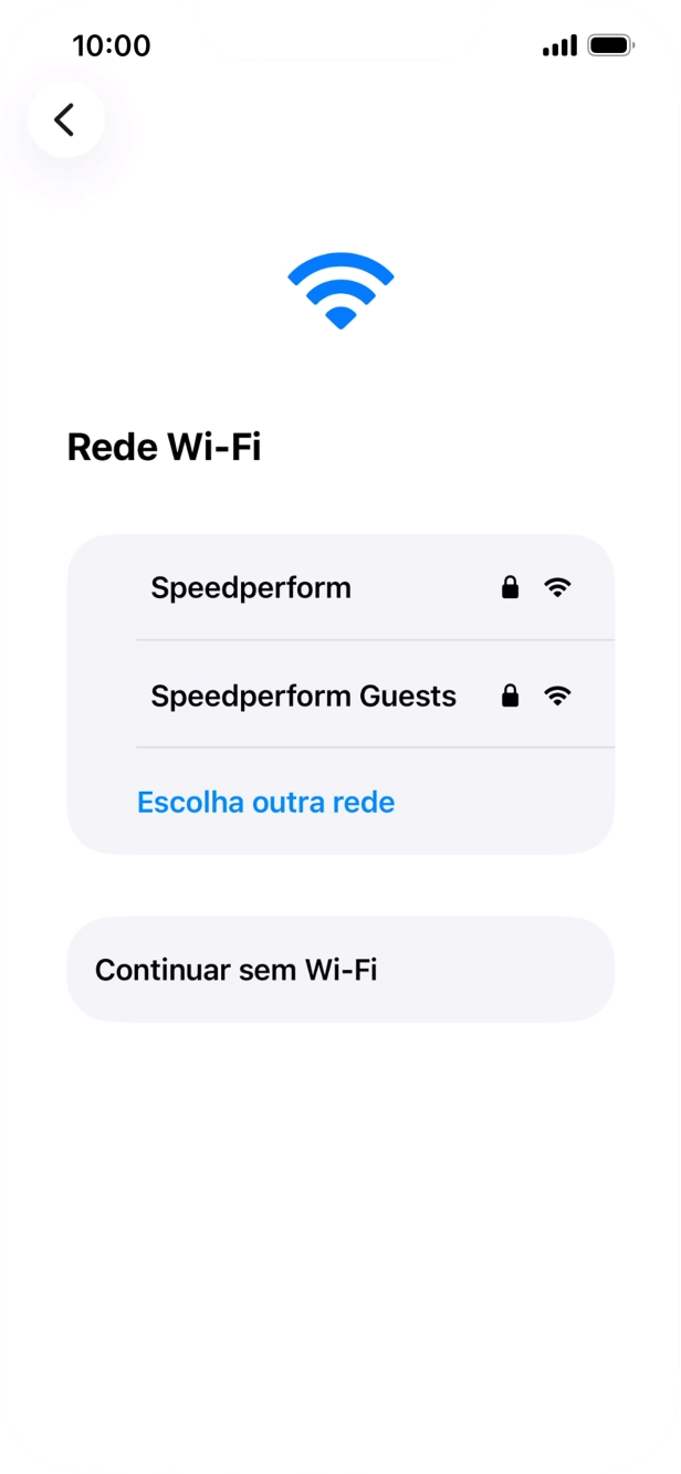 Prima a rede Wi-Fi pretendida.