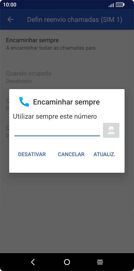 Prima DESATIVAR.
