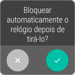 Prima o ícone para aceitar.