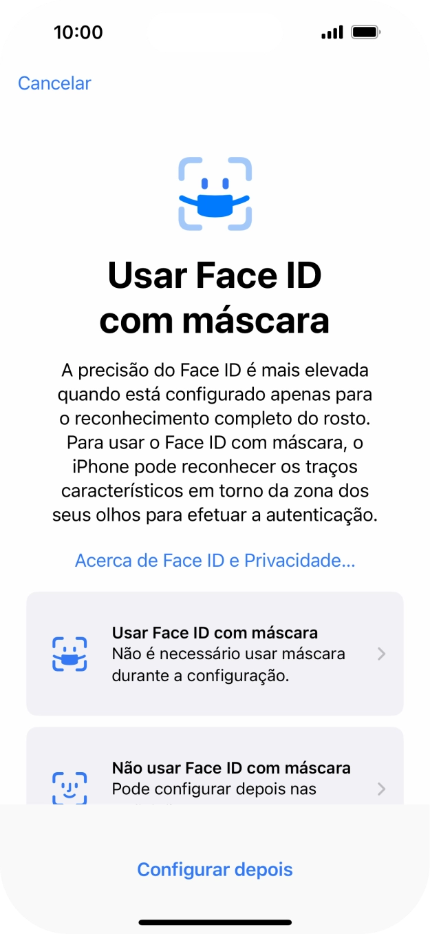 Prima Configurar depois.