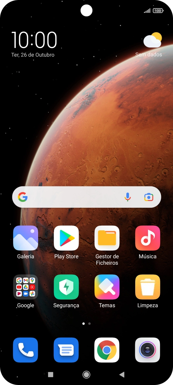 Prima o ícone de telefone.