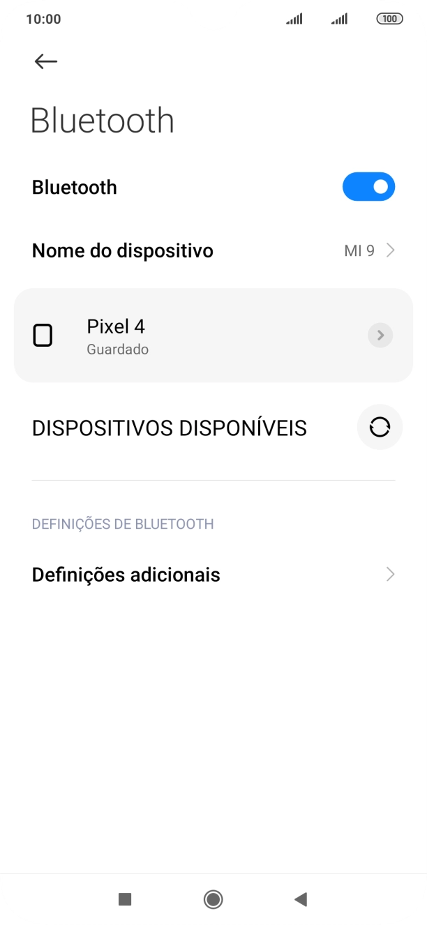 Prima a tecla de início para terminar e voltar ao ecrã inicial.