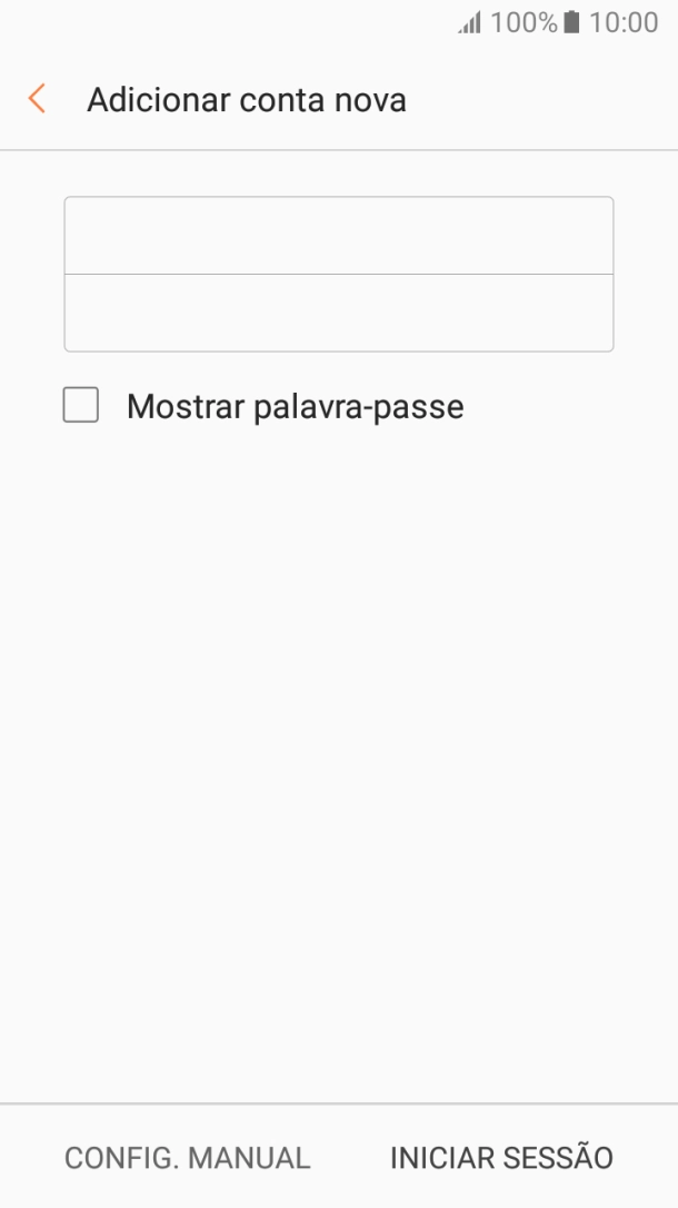 Prima INICIAR SESSÃO.