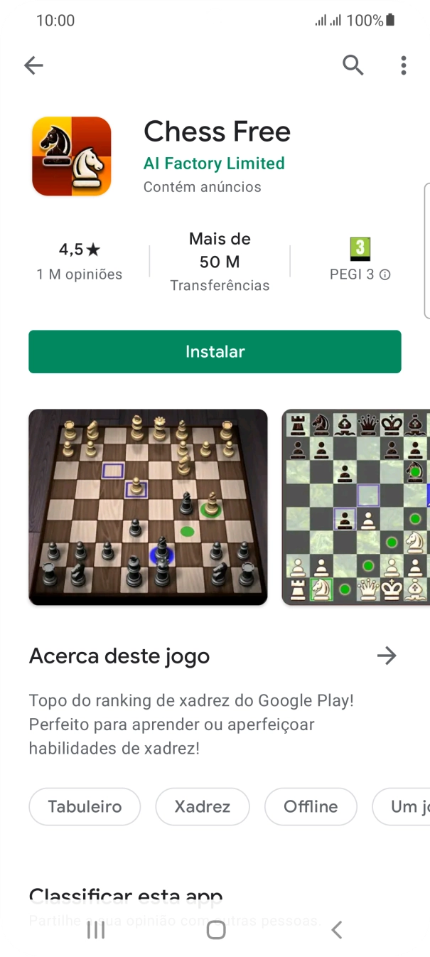 Prima Instalar e siga as indicações no ecrã para instalar a app.