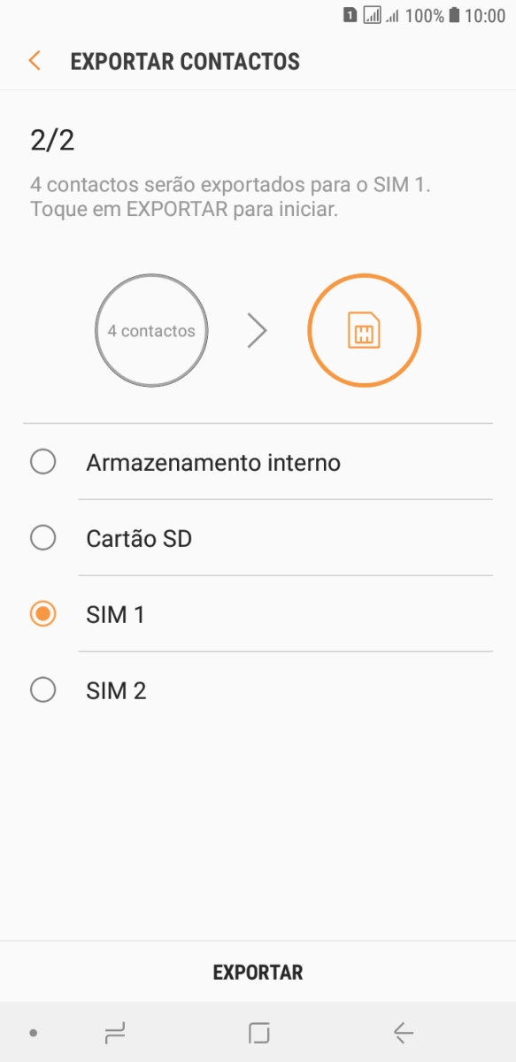 Prima EXPORTAR.