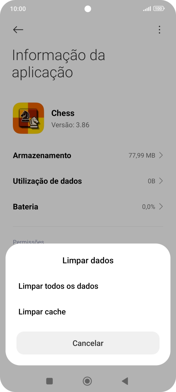 Prima Limpar cache.