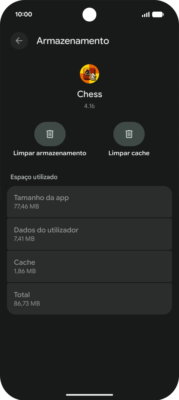 Prima Limpar cache.