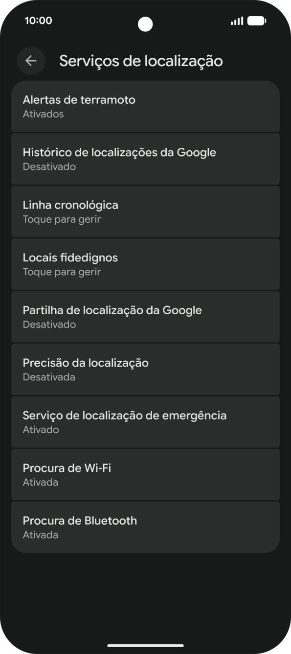 Prima Precisão da localização.
