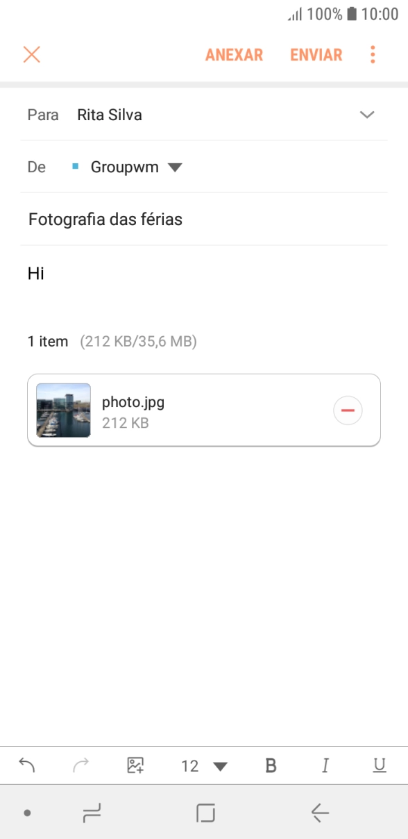 Prima ENVIAR quando terminar de escrever o seu e-mail.