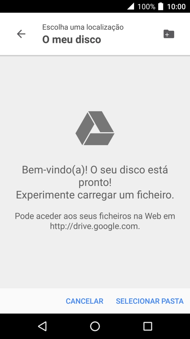 Prima o ícone de nova pasta.