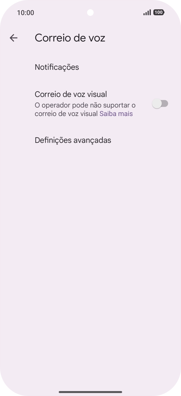 Prima Definições avançadas.