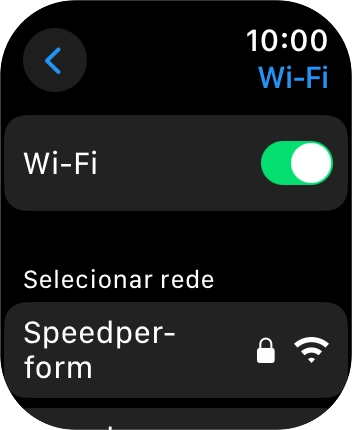 Prima a rede Wi-Fi pretendida.